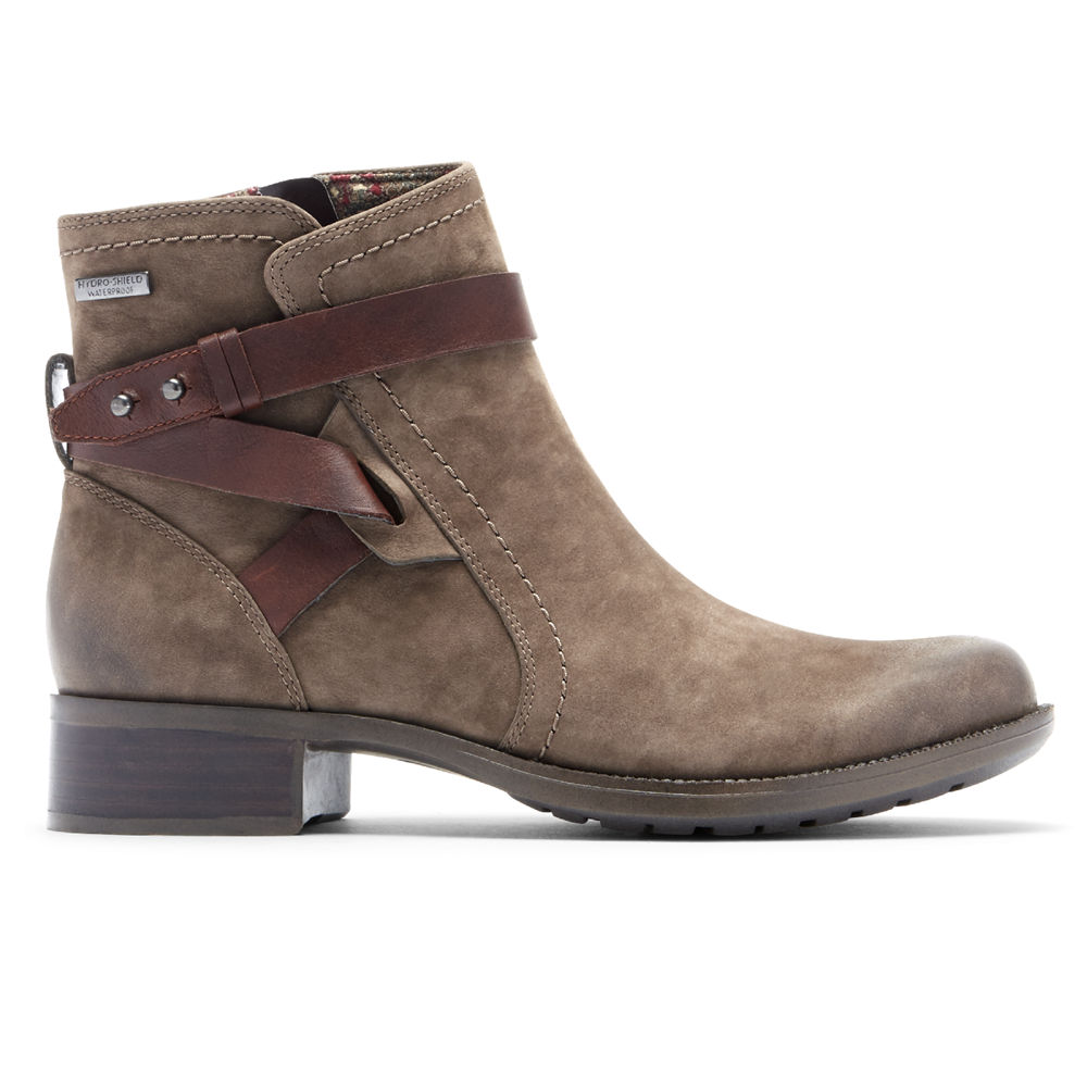 Botas Rockport Mulher Cinzentas - Copley Waterproof Strap - 57014FGPD